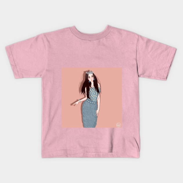 fashion girl Kids T-Shirt by kira4ka93